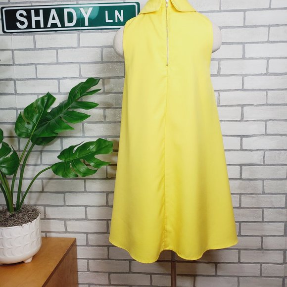 LuLu's Mod Maven Yellow Swing Dress size S - Picture 8 of 12